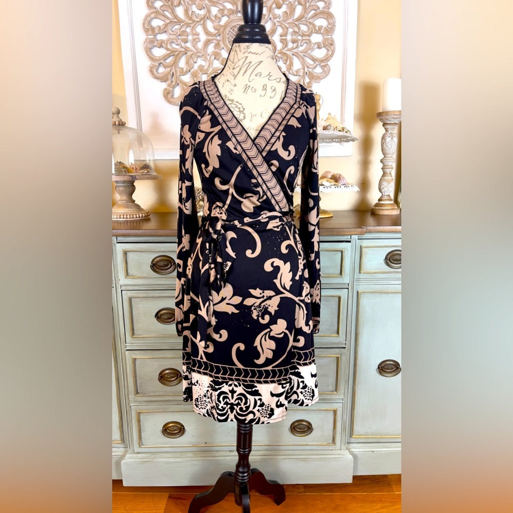 Hale Bob silk wrap dress Medium